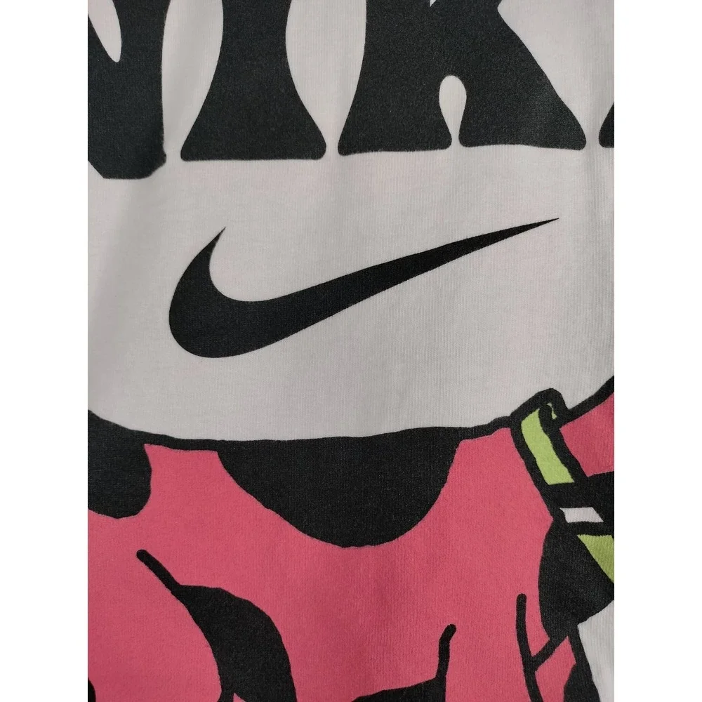 Nike SB Dunk Dog Graphic T-Shirt White Pink Men's Size 2XL XXL Loose Fit